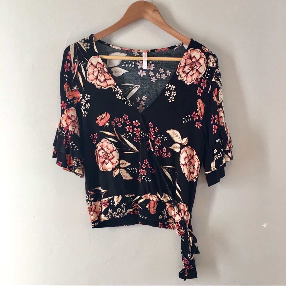 floral knit top
